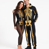 Gold Skeleton Couples Costumes