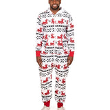 Men's Red and White Reindeer Jumpsuit