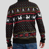 Men's Naughty Reindeer Ugly Christmas Cardigan Sweater