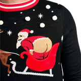 Men's Full Moon Santa Light Up Ugly Christmas Sweater