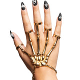 Gold Skeleton Finger Bracelet