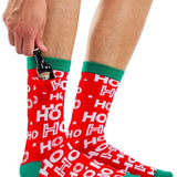 Men's Ho Ho Ho Socks with Pocket (Fits Sizes 8-11M)