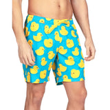 Rubber Ducky Stretch Swim Trunks - 7.5" Inseam