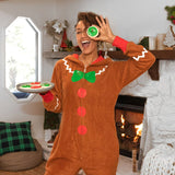 Matching Gingerbread Family Jumpsuits