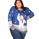 Women's Romantic Bumble Plus Size Ugly Christmas Sweater