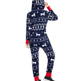 Matching Blue Reindeer Family Jumpsuits