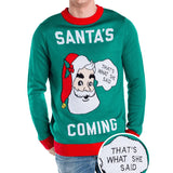 Men's Santa's Coming Ugly Christmas Sweater