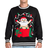 Men's Yuletide Tassels Light Up Ugly Christmas Sweater