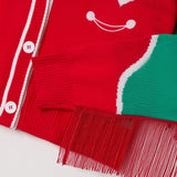 Women's Christmas Cowgirl Cropped Cardigan Sweater