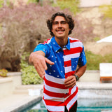 Men's American Flag Button Down Shirt
