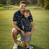 Men's Neon Dinosaur Golf Polo