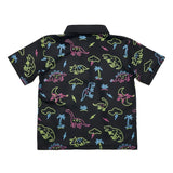 Toddler Boy's Neon Dinosaur Polo Shirt