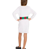 Girl's Snowman Scarf Sweater Dress