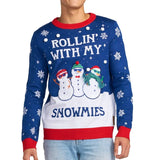 Men's Rollin' With My Snowmies Ugly Christmas Sweater
