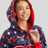 Women's Soaring Rudolph Christmas Jumpsuit