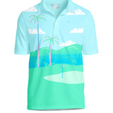 Men's 8-Bit Paradise Golf Polo