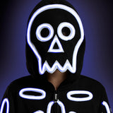 Girl's Neon LED Light Up Skeleton Costume