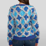Women's Hanukkah Tinsel Cardigan Sweater