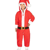 Girl's Santa Jumpsuit With Fur