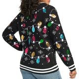 Women's Midnight String of Lights Ugly Christmas Sweater