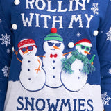 Women's Rollin' With My Snowmies Ugly Christmas Sweater