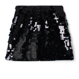 Black Disc Sequin Skirt