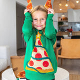 Girl's Pizza Tree Sweater