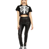 Women's Skeleton Crop Top