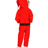 Toddler Girl's Santa Jumpsuit With Fur