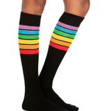 Women's Black Rainbow Socks (Fits Sizes 6-11W)