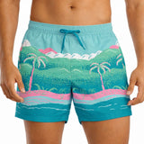 Men's 6" Inseam 8-Bit Paradise Swim Trunks