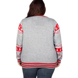 Women's Sequin Rudolph Light Up Plus Size Ugly Christmas Sweater