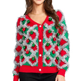 Women's Tacky Tinsel Cardigan Sweater