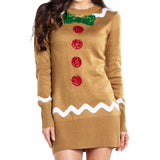 Women's Gingerbread Sweater Dress