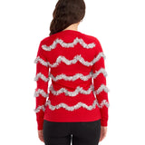 Women's Tinsel Ugly Christmas Cardigan Sweater