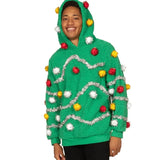 Men's Oh Christmas Tree Hooded Ugly Christmas Sweater