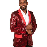 Men's Red Sequin All Over Blazer