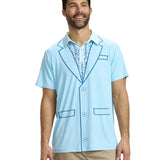 Men's Dumb Blue Tuxedo Pickleball Shirt