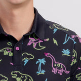 Men's Neon Dinosaur Pickleball Shirt