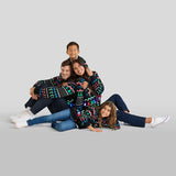 Girl's Fair Isle Rudolph Light Up Christmas Cardigan Sweater