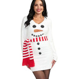 Women's Snowman Scarf Sequin Dress