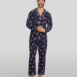 Matching Rudolph Lapel Couples Pajamas