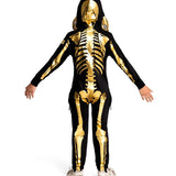 Boy's Gold Skeleton Costume