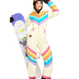 Women's Retro Rainbow Snow Suit