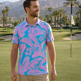 Men's Tropical Tee Time Golf Polo