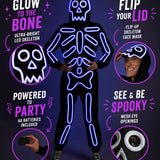 Men's Neon LED Light Up Skeleton Costume