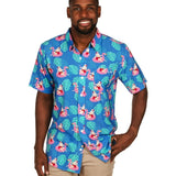 Men's Santa Pool Party Button Down Shirt