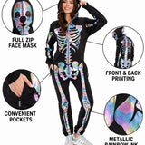 Women's Iridescent Skeleton Costume