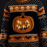 Men's Pumpkin Light Up Sweater