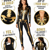 Gold Skeleton Bodysuit Costume